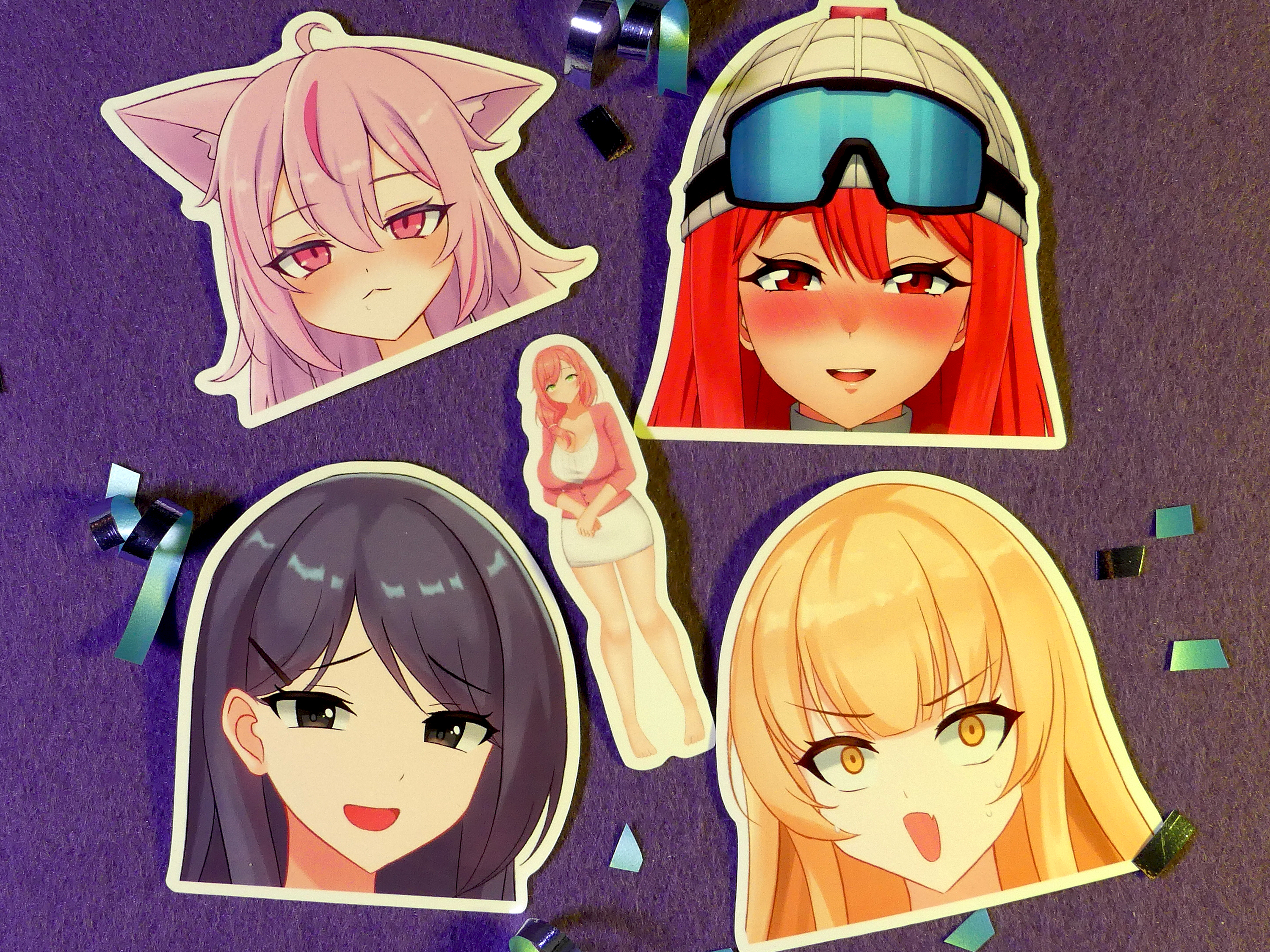 Pack of 5 stickers